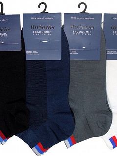 Комплект из 10 пар мужских носков из бамбука синего цвета "RuSocks" СП-3090